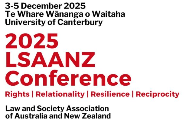 LSAANZ Conference: Rights, Relationality, Resilience, Reciprocity